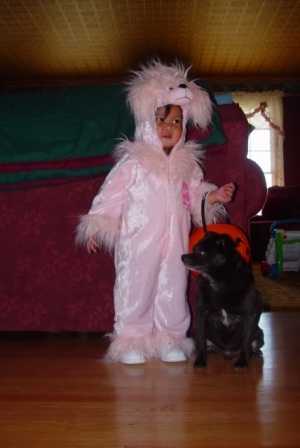 Kasen and Marley ready to Trick-or-Treat